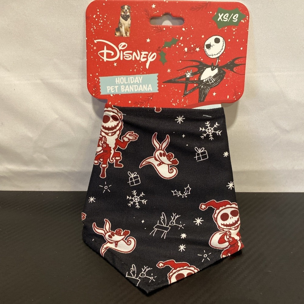 Disney The Nightmare Before Christmas‎ Holiday Pet Bandana XS/S  12-15" Neck